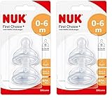 NUK First Choice+ Anti-Colic-Trinksauger Silikon, kiefergerechte NUK Form,...
