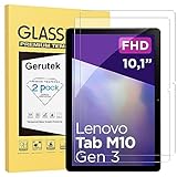 Gerutek [2 Stück Panzer Schutz Glas für Lenovo Tab M10 (3. Gen) 10,1...