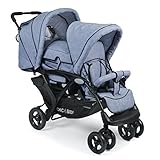 CHIC 4 BABY 274 55 Geschwisterwagen Duo, Jeans hellblau/blau