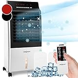 oneConcept 65W Luftkühler mit Wasserkühlung, 4-in-1 Verdunstungskühler,...