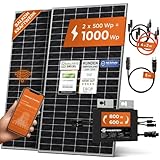 Solarway® 1000W Balkonkraftwerk 800W komplett Steckdose - neuester 800...