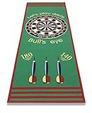 BigDean Dartteppich Bulls-Eye mit offiziellem Spielabstand 79x237cm -...