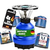 Magnum Camping&Gaskocher Set E190 mit 4 Gaskartuschen Gasherd/Kochfeld...
