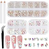 Strasssteine nägel, Tikplus 1560 Stück Glitzersteine Nägel, Flache...