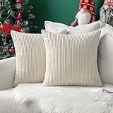 MIULEE 2er Set Weihnachten Kissenbezüge Kord Kissenhülle Dekorative...