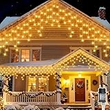 cshare Lichterkette Eisregen Außen, 20M 480er LEDs Warmweiß Lichterketten...