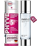 Hyaluron Serum hochdosiert PHYVE 200 ml, VEGANES Feuchtigkeitsserum für...