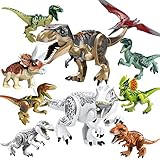 Huten 10x Dinosaurier Block Spielzeug Set, Jurassic Figuren Spielzeug -...