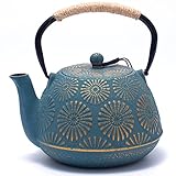 MILVBUSISS Gusseisen-Teekanne, Teekessel für Herdplatten mit Infuser,...