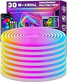 AILBTON 30m/100Ft LED Neon Seillichter, Steuerung mit App/Fernbedienung,...