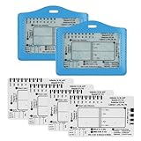 2 STK EKG-Lineal & 2 STK Ruler Cards, ECG 7 Step Ruler for ECG/EKG...