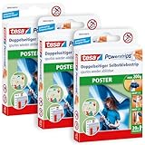 tesa Powerstrips POSTER im 3er Pack - Doppelseitige Klebestreifen für...