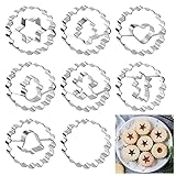 Weihnachten Linzer Ausstecher Set, 8 Stück Linzer Ausstechform Weihnachten...