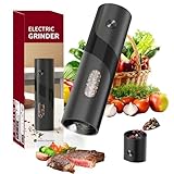 CIRCLE JOY Elektrische Pfeffermühle Batteriebetriebene Pfeffermühle mit...