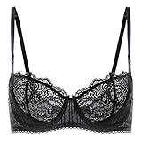 DOBREVA Damen Dirndl BH Push Up Balconette Spitzen BH Große Größen Sexy...