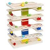 Kugelbahn Murmelbahn Holz Spielzeug Marble Run Spielzeug Rollbahn Set mit...