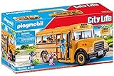 PLAYMOBIL City Life 71094 US Schulbus, Spielzeug-Bus mit Blinklicht,...
