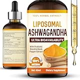 Ashwagandha 60ML,Liposomale Ashwagandha Tropfen 2000mg –...