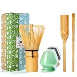 TEANAGOO Matcha Set| MatchaBesen| matcha zubehör| Matcha Whisk, 4 Stück...