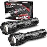 GEARLITE LED Taschenlampe Extrem Hell 2 Stück, Aluminium 4000 Lumen LED...