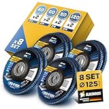 Set Fächerscheibe Ø125mm K41-120 (je 2 Stck.) für Stahl/Edelstahl -...
