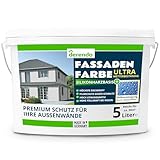 derendo Silikonharz Fassadenfarbe Grau ULTRA Wetterschutz Lichtgrau 5 l...