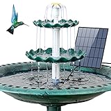 AISITIN DIY Brunnen Dunkelgrün,Vogeltränke Sets mit 3,5W Solar...