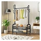 Tragbare Kleiderstange, Einzelstange, bodenstehender Kleiderbügel mit...