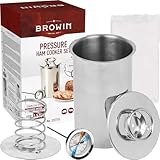 BROWIN Rostfreier Schinkenkocher Edelstahl | Schinkernpresse Set mit...