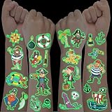 Piraten Tattoo Kinder, 10 Blätter Leuchtend Kindertattoos Spielzeug...