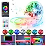 LED Strip 10 m, dimmbare 5050 RGB LED Streifen mit IR Fernbedienung und...