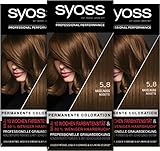 Syoss Color Coloration 5_8 Haselnuss Stufe 3 (3 x 115 ml), permanente...