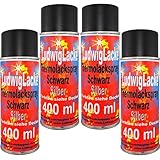 4 x Spraydosen 400ml Thermolack Silber bis 800 Grad Autolack