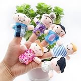 FDCGAS Fingerpuppen Set - 6 pcs Familienmitglieder Fingerpuppen Plüsch...