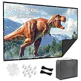 【Beamer Leinwand 120 Zoll Outdoor】VOOPVOR Upgraded Schwarz Rückseite...