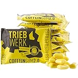 TRIEBWERK Koffein Kaugummi, 50mg Koffein pro Gum, Pfefferminz-Geschmack,...