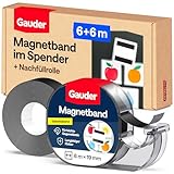 GAUDER Magnetband im Spender - Selbstklebender Magnetstreifen -...