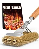 Grillbürste Messing, Grill Reinigungsbürste Edelstahl Schaber, dichte...