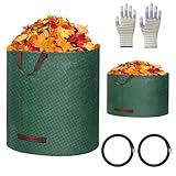 APOMOONS 2 Stück Gartenabfallsack Stabil mit Arbeitshandschuhen...