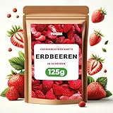 Erdbeeren gefriergetrocknet 125g Scheiben, Natürliche Getrocknete...