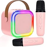 Karaoke Maschine für Kinder Erwachsene, Bluetooth Karaoke Lautsprecher mit...