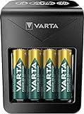 VARTA Akku Ladegerät inkl. 4X AA 2100mAh Akku, Batterieladegerät für...