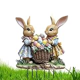 Hasenhof-Hofschild, Osterhofschilder | niedliches Kaninchen, stehend,...