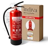 Pulverfeuerlöscher Brandklassen ABC - Feuerlöscher 6kg -...