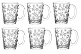 Altom Design Wintertassen, Weihnachtstassen aus Glas, Snowflake Leon 300ml...