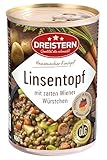 DREISTERN Linseneintopf Mit Wiener Würstchen 400 G | Leckerer Eintopf Mit...