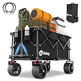 Sekey XXL Plus Bollerwagen Faltbar mit Bremsen 200L 200KG Belastbar, 17x10...