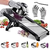 Masthome 5-in-1 Gemüsehobel Mandoline, Verstellbar Edelstahl Gemüsereibe,...