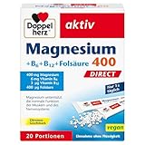 Doppelherz Magnesium 400 + B6 + B12 + Folsäure DIRECT - Magnesium...