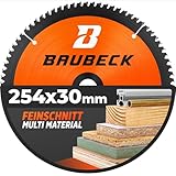 BAUBECK Sägeblatt 254x30 - Multi Material Feinschnitt - Kreissägeblatt...